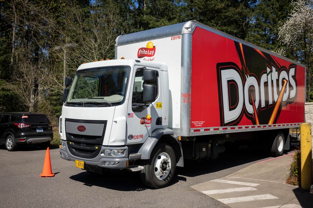 Doritos branded delivery truck