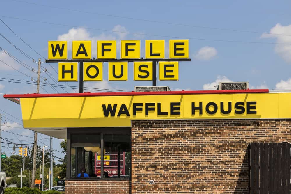  Exterior and Logo of Iconic Southern Restaurant Chain Waffle House